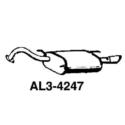 Walker Exhaust Muffler-Exhaust (Use M4184Ea) AL3-4247