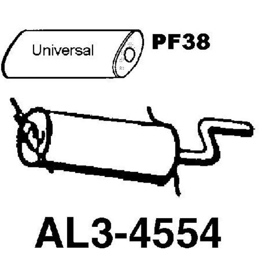 Walker Exhaust Muffler-Exhaust (Use M6524) AL3-4554