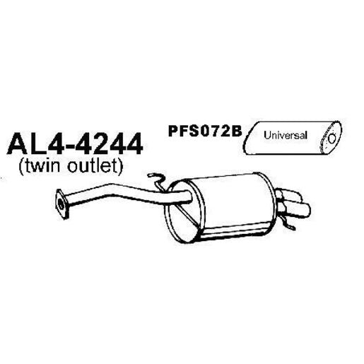 Walker Exhaust Muffler-Exhaust (Use M6132) AL4-4244