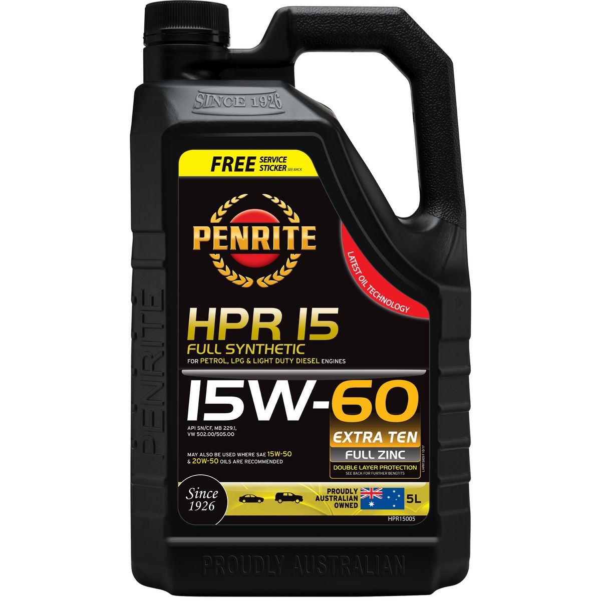 Penrite HPR 15 15W-60 Engine Oil 5L