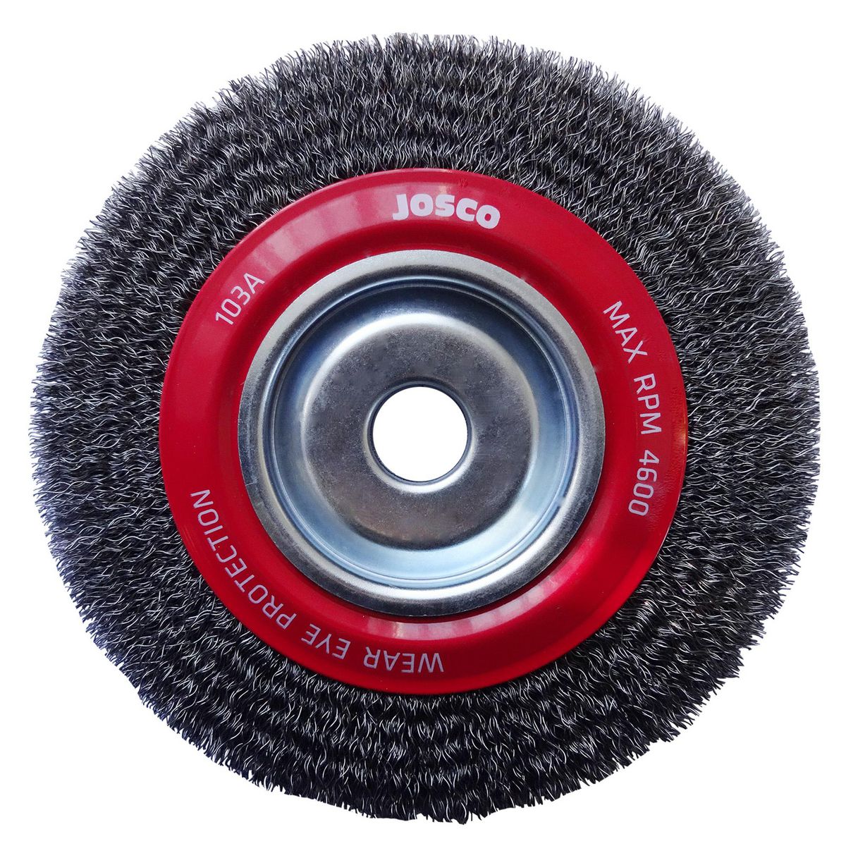 Josco 200mm x 19mm Multi-Bore Crimped Wheel Brush 103A