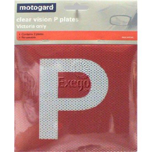 Motogard Plate Set-P Clear Vision (Vic) MGCV PP VIC