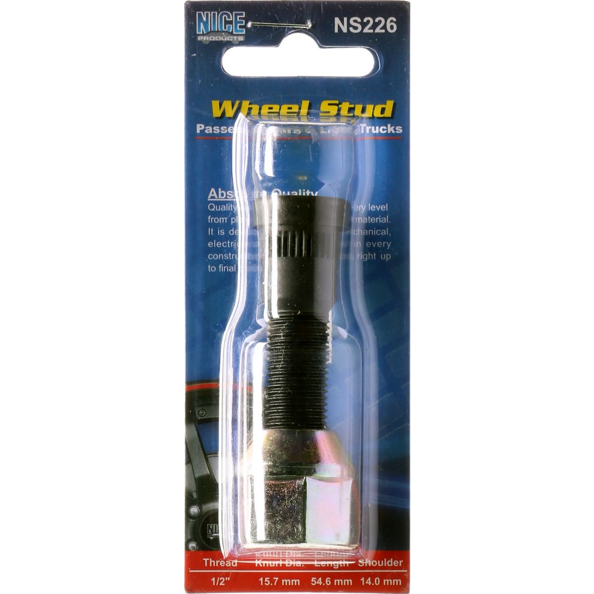 NICE Wheel Stud & Nut 1/2" 60.1mm NS226