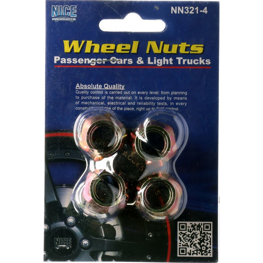 NICE Wheel Nut M12x1.50 Zinc (4 Pack) NN321-4