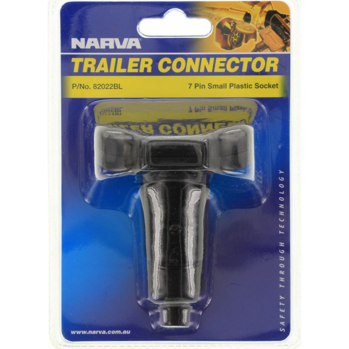 Narva Trailer Socket 7 Pin Small Round 82022BL