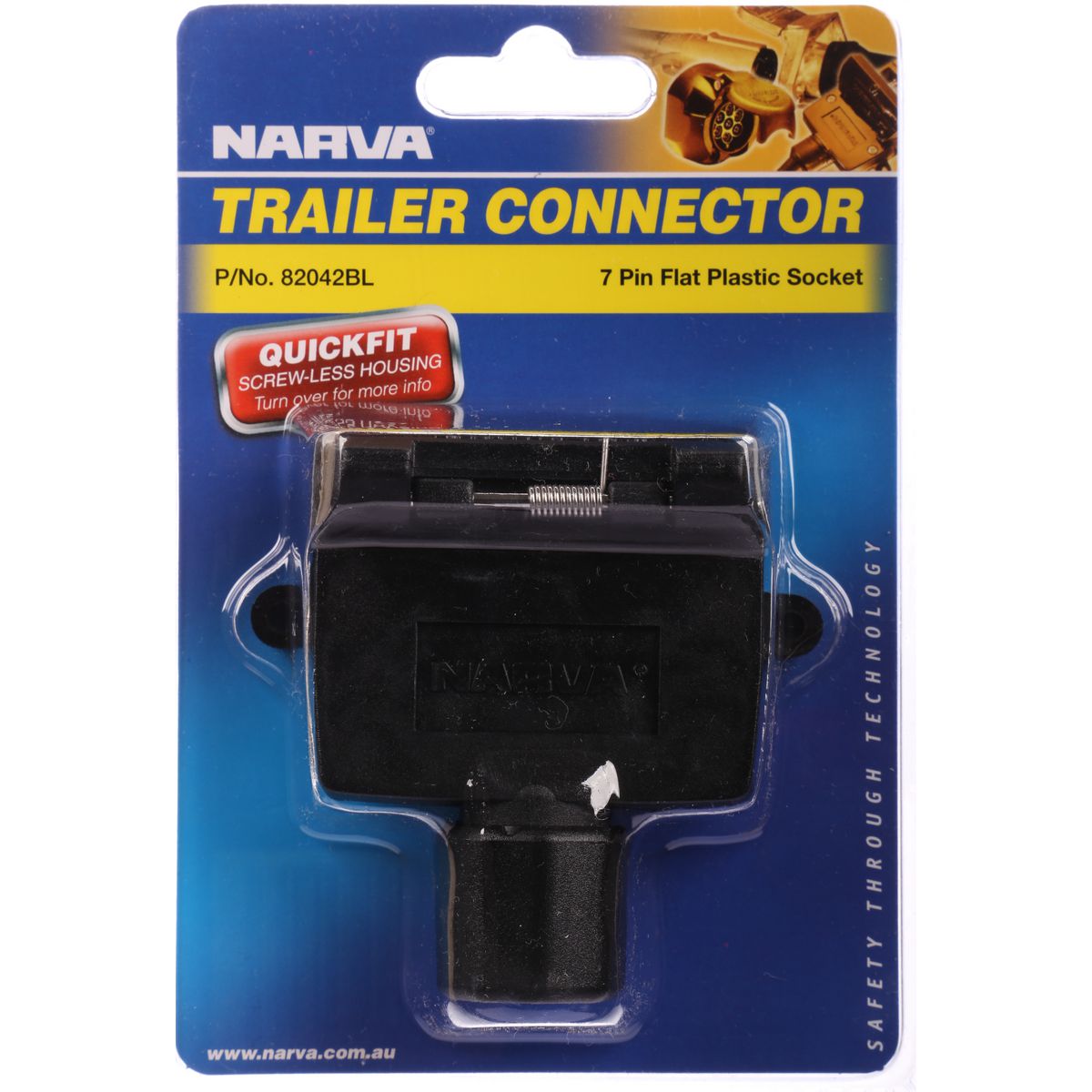 Narva Trailer Socket 7 Pin Flat 82042BL