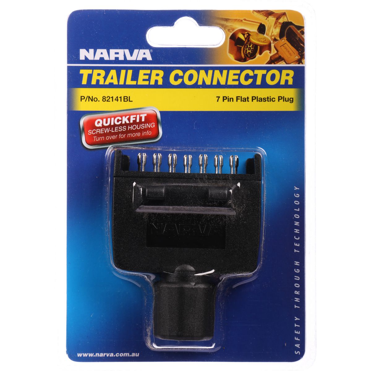 Narva 7 Pin Trailer Plug Flat 82141BL