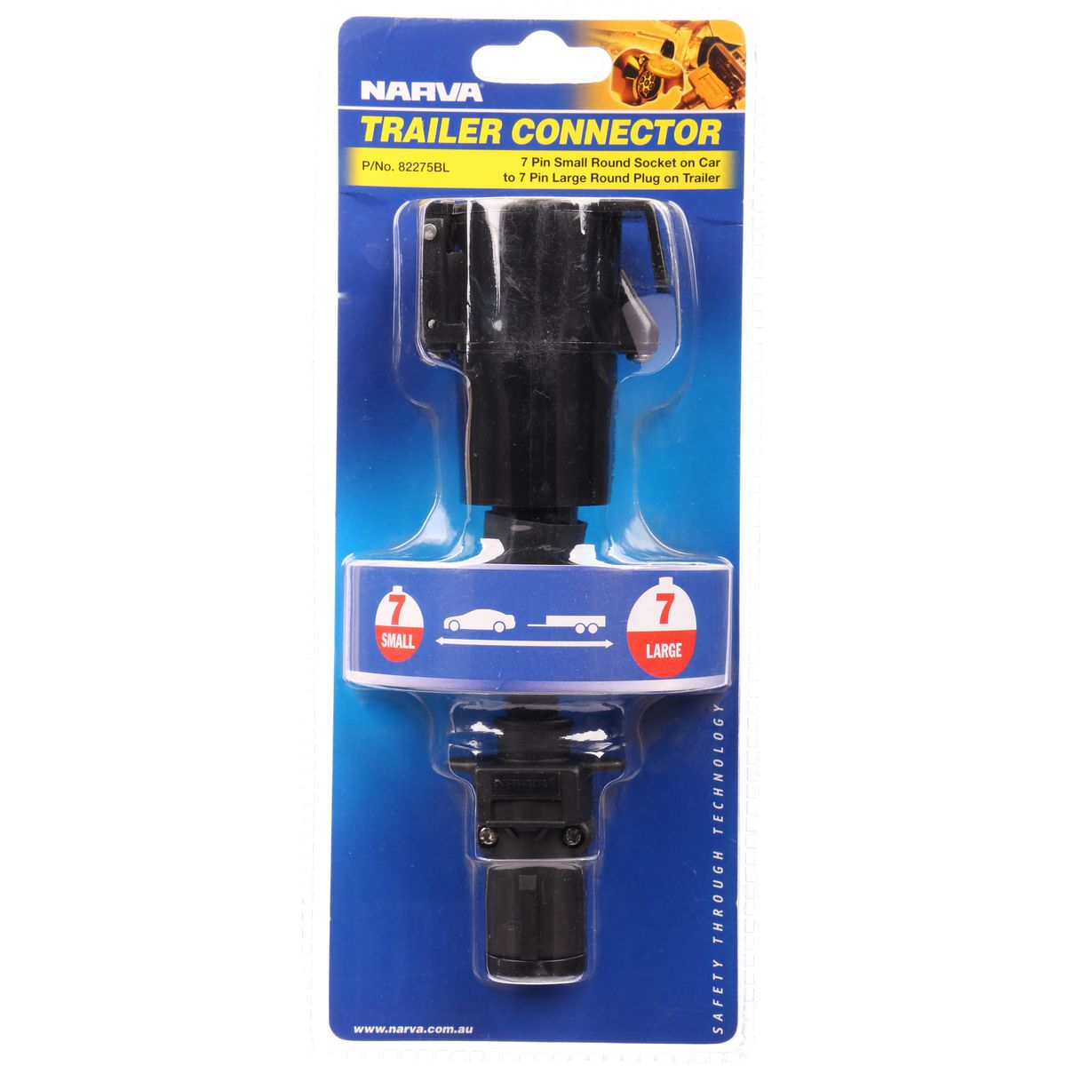 Narva Trailer Adapter Small Round to Large Round 82275BL