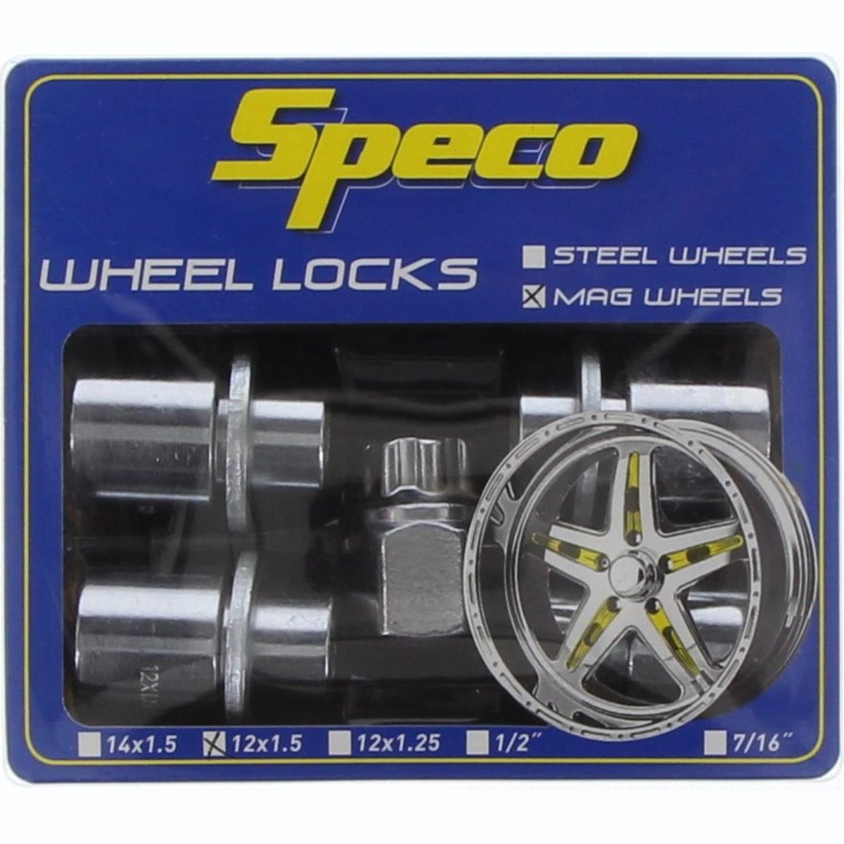 Speco Lock Nut Wheel Set 12x1.5mm 4 Pack WN304