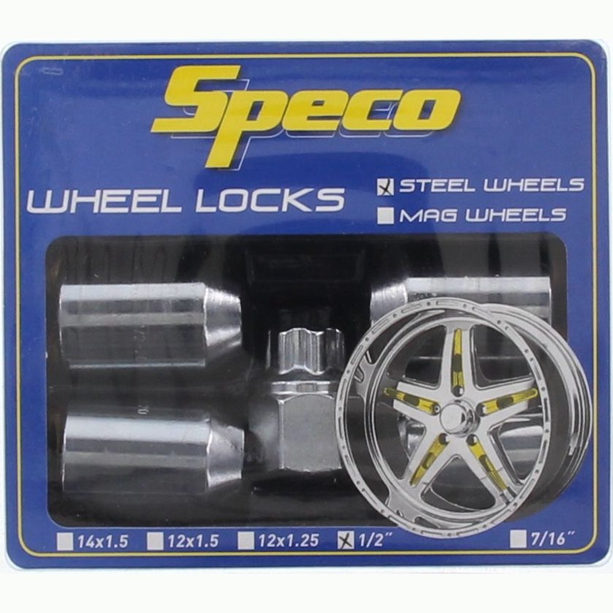 Speco Lock Nut Wheel Set 1/2" 4 Pack WN402
