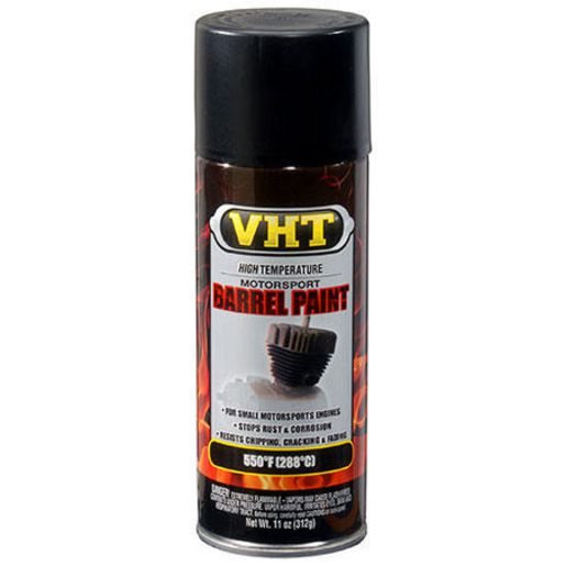 VHT Aerosol Spray Motorsport Barrel Paint Satin Black 312g SP906