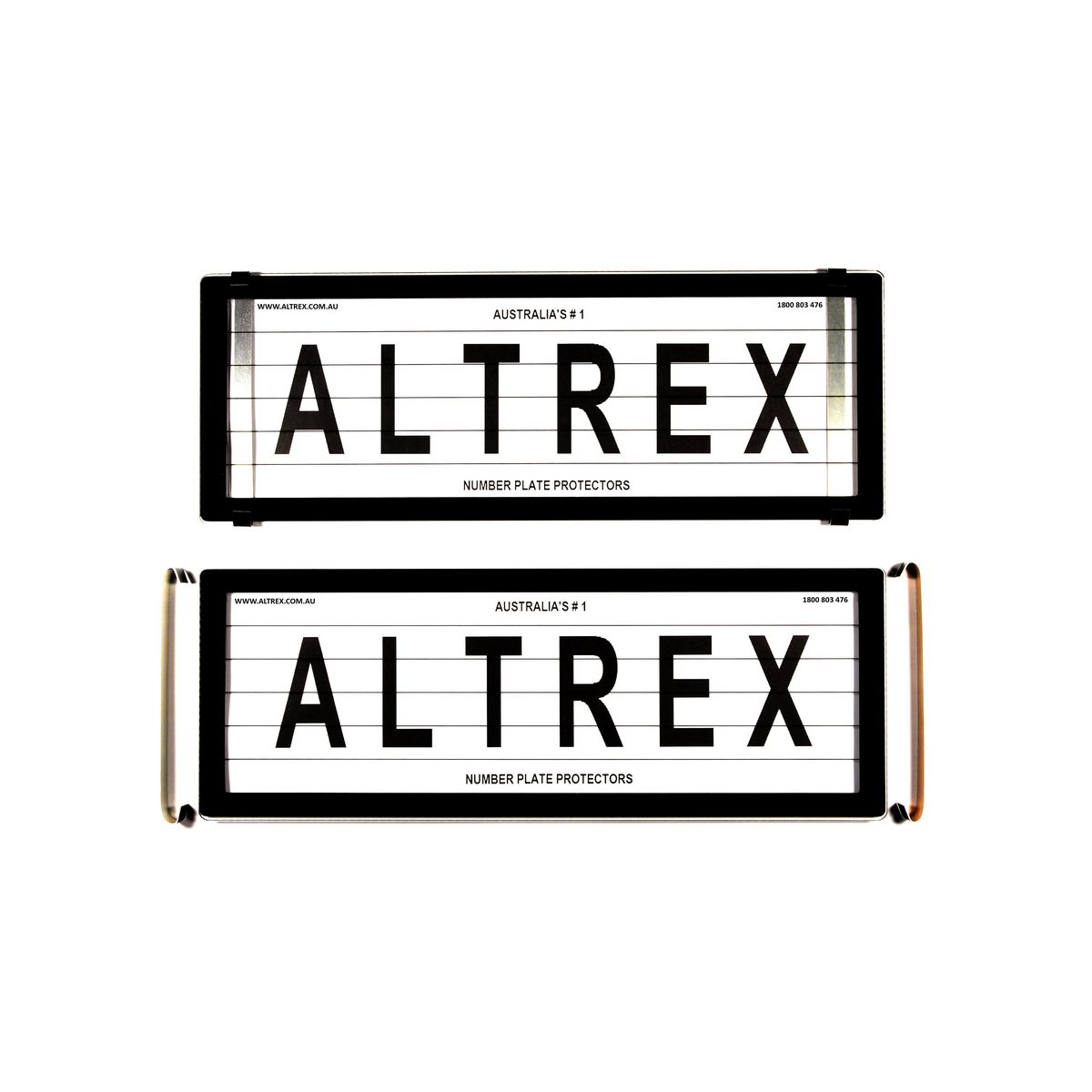 Altrex Number Plate Cover 6 Figure Lines Size Black With Lines Metal Clips