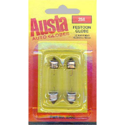 Austa Globe-Festoon 12V6W 11X42 Crd (2) 258C
