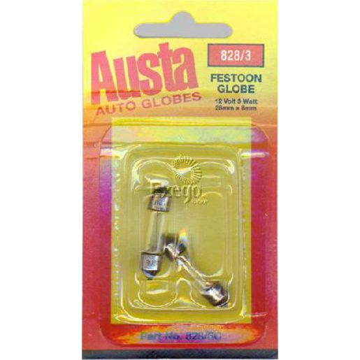 Austa Globe-Festoon 12V3W 8X28 Crd(2) 828/3C