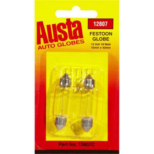 Austa Globe-Festoon 12V18W 15X42 Crd(2) 12807C