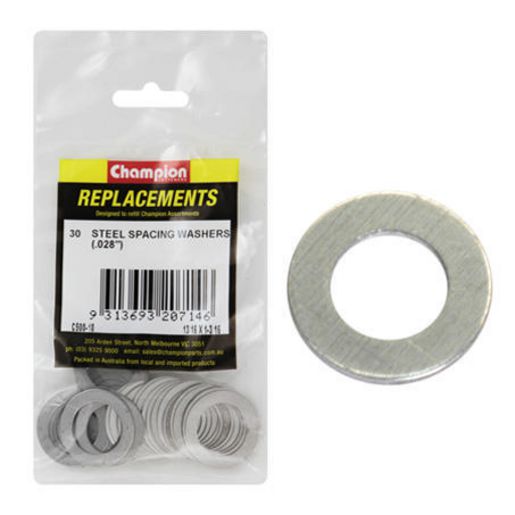 Champion Fasteners Washer Flat Spacing 13/16in x 1 3/16in x 22G (.028in) C500-10