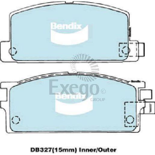 Bendix 4x4 Brake Pad Set Front DB327 -4WD