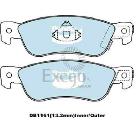 Bendix 4x4 Brake Pad Set Rear DB1161 -4WD