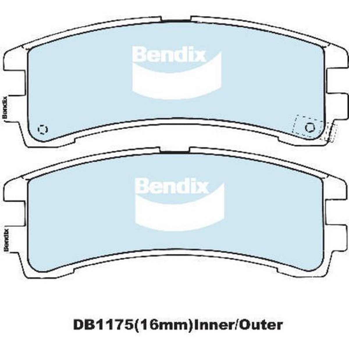 Bendix 4x4 Brake Pad Set Rear DB1175 -4WD