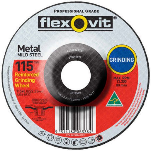 Flexovit Grinding Wheel 115mm 66252841709