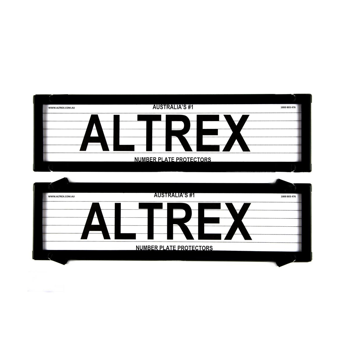 Altrex Number Plate Cover 6 Figure Black With Lines Dual Slimline