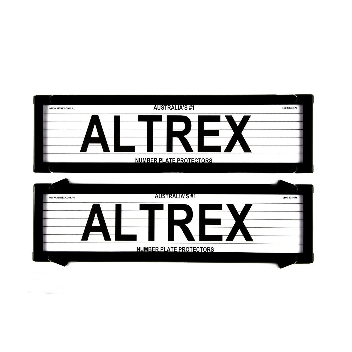 Altrex Number Plate Cover 6 Figure Black With Lines Dual Slimline