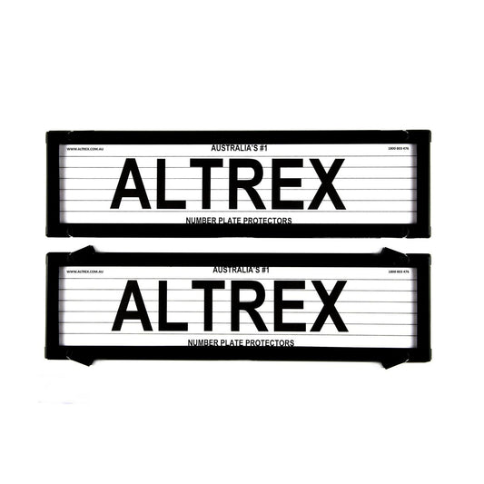 Altrex Number Plate Cover 6 Figure Black With Lines Dual Slimline