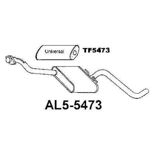 Walker Exhaust Muffler-Exhaust (Use M4945) AL5-5473