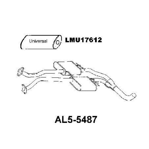 Walker Exhaust Muffler-Exhaust (Use M4928) AL5-5487