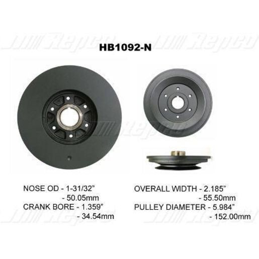 Powerbond OEM Replacement Harmonic Balancer HB1092N