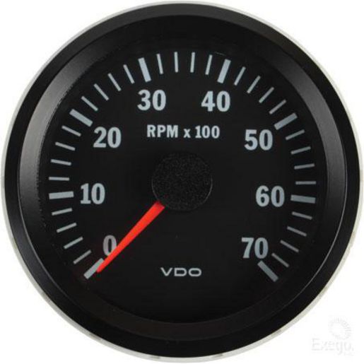 VDO Tachometer Elec 0-7000 RPM 80mm Round 12V 333015032