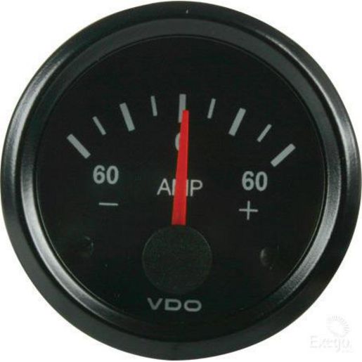 VDO Ammeter (-60 0 60) Range 52mm Round 190077007