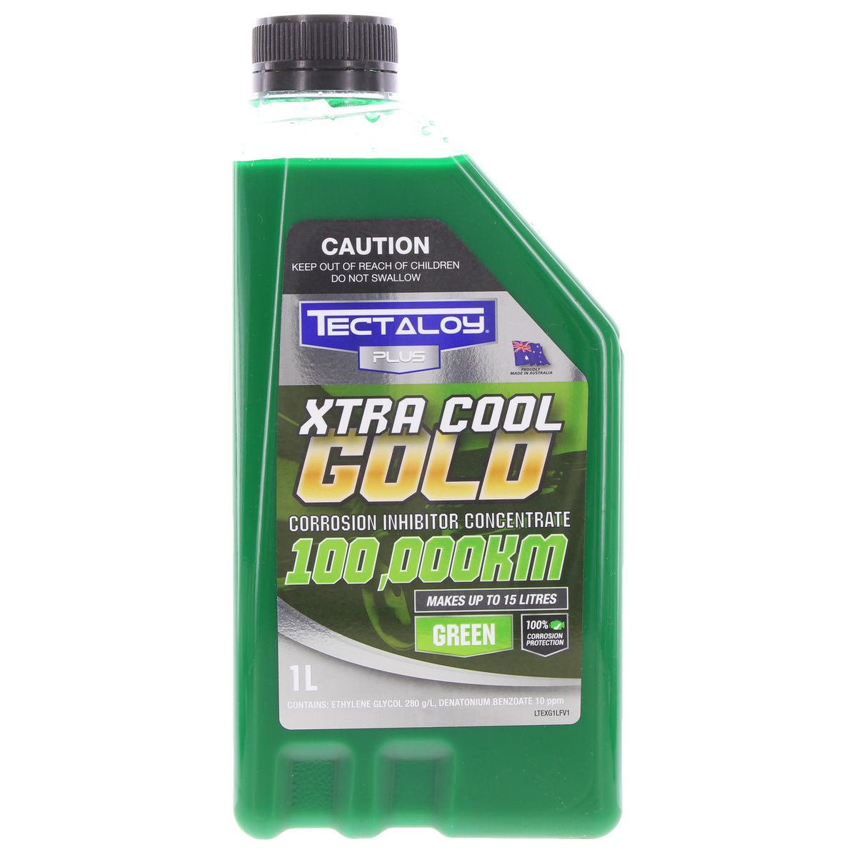 Tectaloy XTRA Cool Gold Concentrate Coolant Green 1L