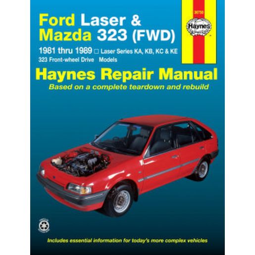 Haynes Owner's Workshop Manual - Ford Laser & Mazda 323 1981-1989 36750