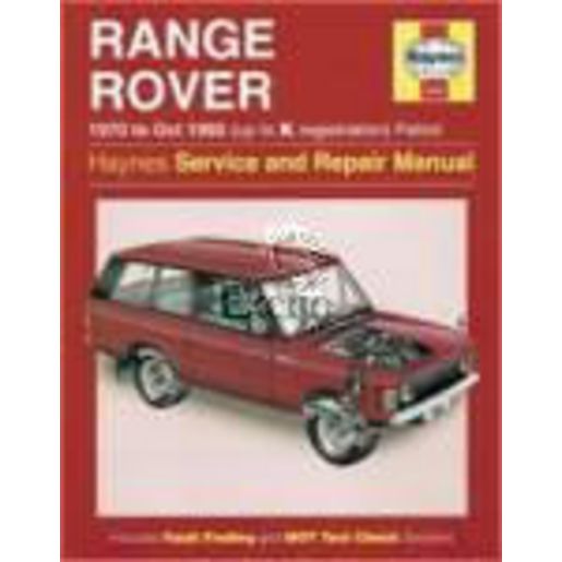 Haynes Owner's Workshop Manual - Range Rover 1970-1992 606