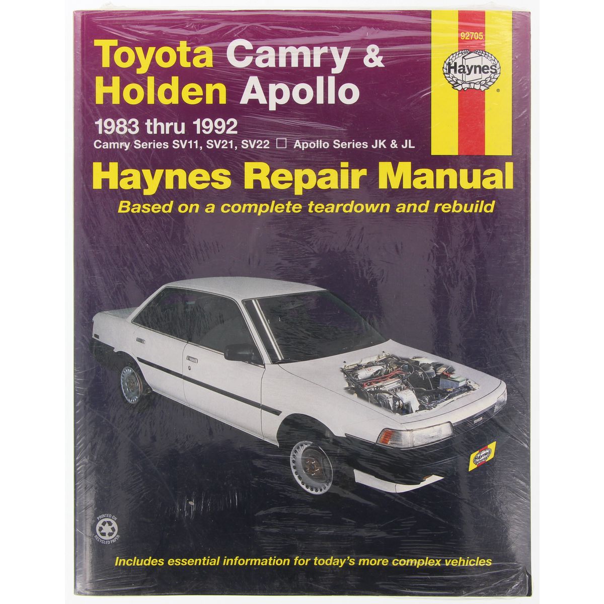 Haynes Owner's Workshop Manual - Toyota Camry & Holden Apollo 1983-1992 92705