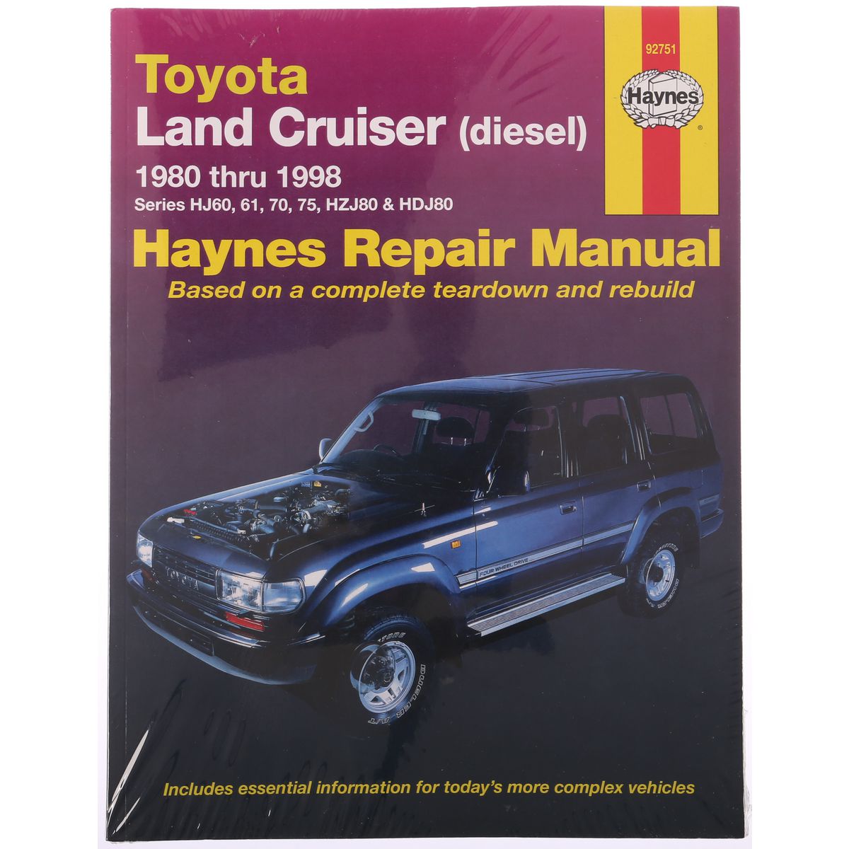 Haynes Repair Manual Suits Toyota Land Cruiser 80-98 92751