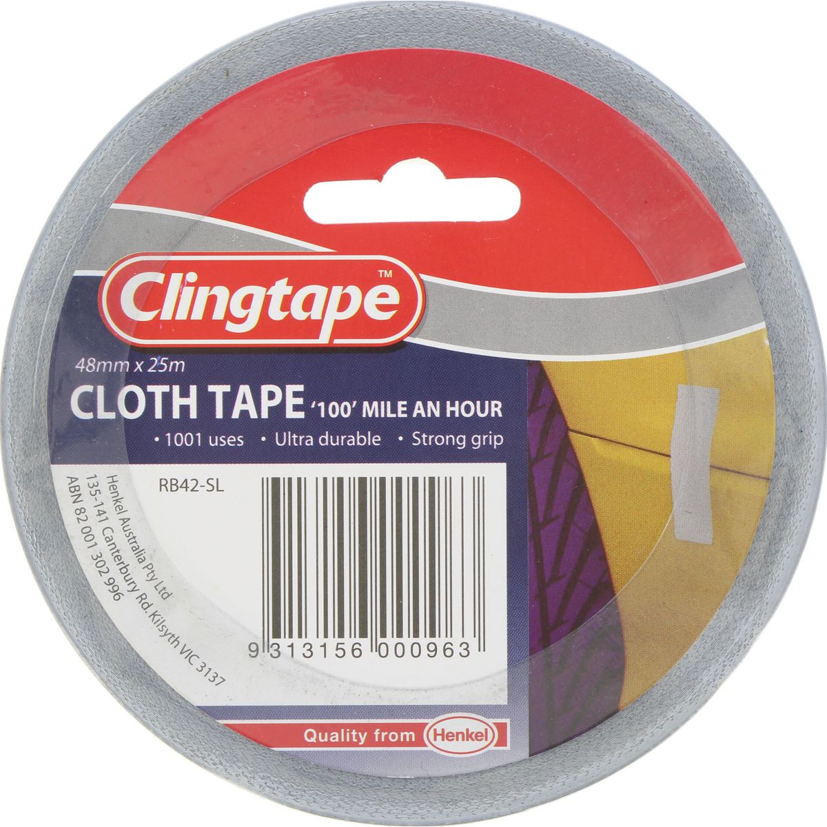 Clingtape Cloth Tape 48mm x 25m Silver RB42SL