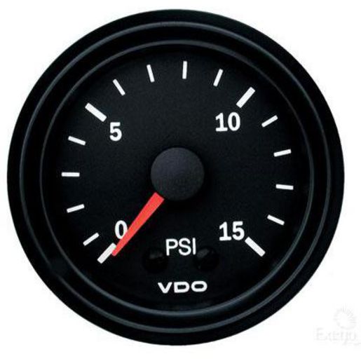 VDO Boost Gauge Mechanical (0-15 psi) 52mm Round 150077010