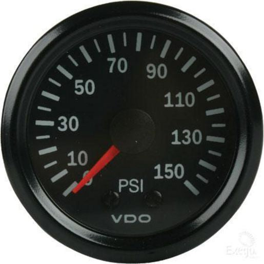 VDO Pressure Gauge Mechanical 0-150psi 52mm Round 150077026