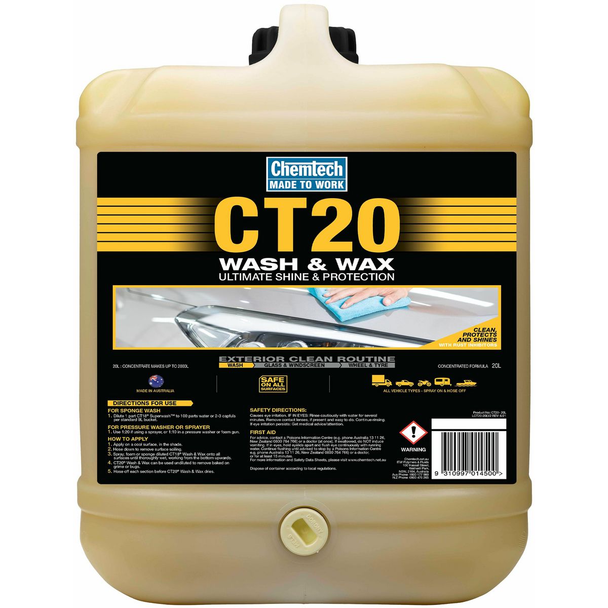 Chemtech CT20 Wash n Wax 20L