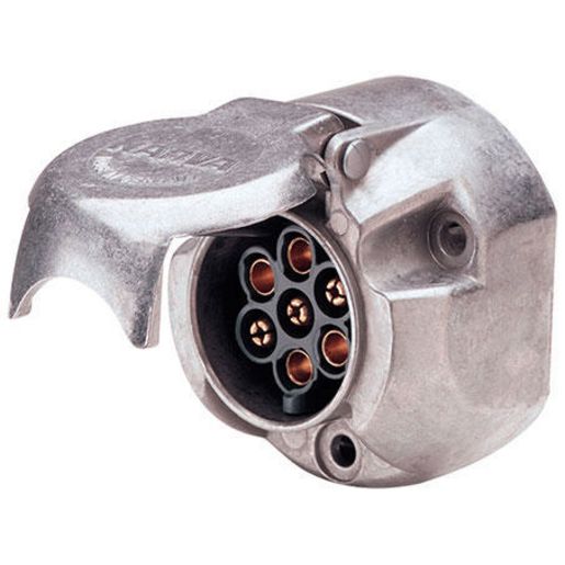 Narva Trailer Socket 5 Pin Round Large Metal 25 Pce 82063/25