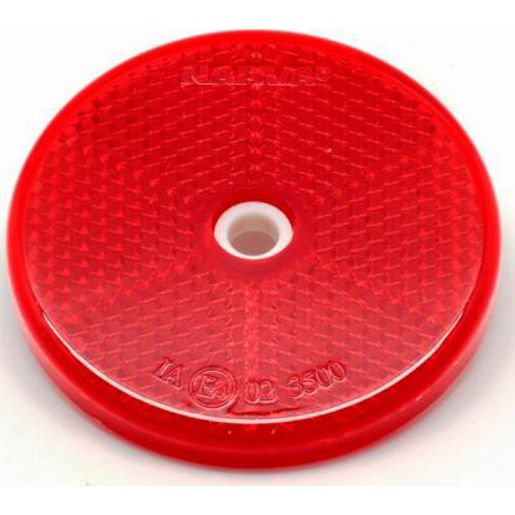 Narva Reflector Red 60Mm Centre Fix 50 Pce 84012/50