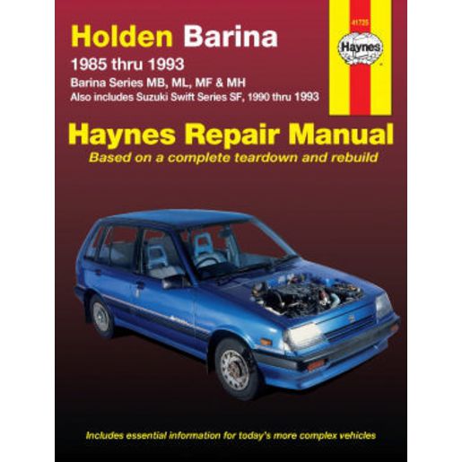 Haynes Owner's Workshop Manual - Holden Barina 1985-1993 41725