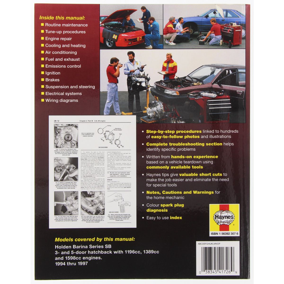 Haynes Owner's Workshop Manual - Holden Barina 1994-1997 41726
