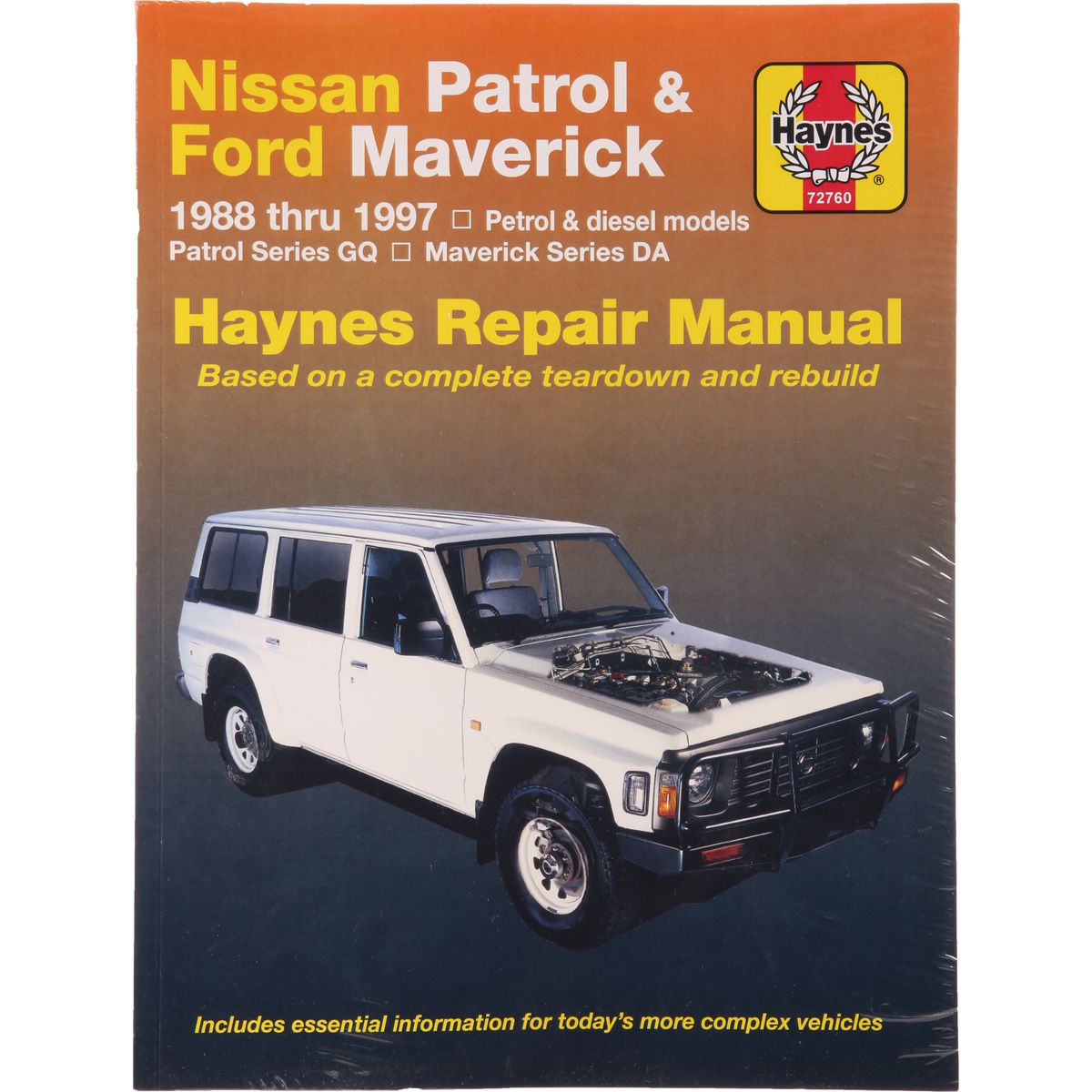 Haynes Repair Manual Suits Nissan Patrol & Ford Maverick 88-97 72760