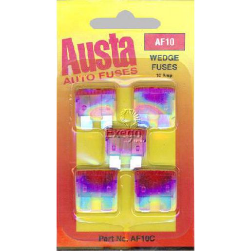 Austa Standard Blade Fuse 10A 5 Pce AF10C
