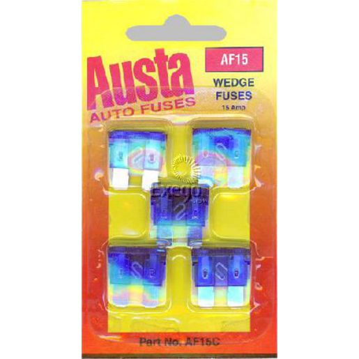 Austa Standard Blade Fuse 15A 5 Pce AF15C