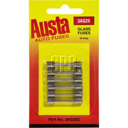 Austa Glass Fuse 3AG 25A 3AG25C