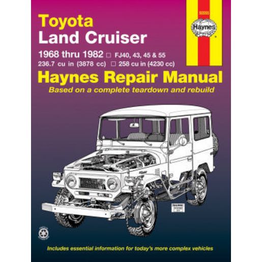 Haynes Owner's Workshop Manual - Toyota Landcruiser 1968-1982 92055